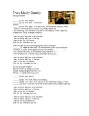 English Worksheet: Future Tense Will with the song Truly Madly Deeply