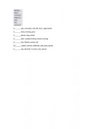 English Worksheet: Vocabulary exercise