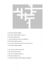 English Worksheet: Crossword