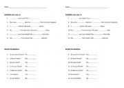 To be - easy worksheet
