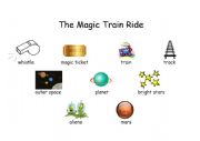 English Worksheet: The Magic Train Ride Story word mat