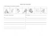 English Worksheet: Actions and days of the week