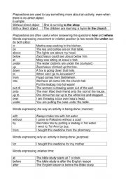 English Worksheet: Prepositions