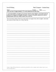 English Worksheet: compare and contrast activity