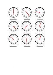 English Worksheet: what time is it?