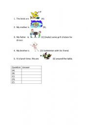 English Worksheet: Present continuous Tense