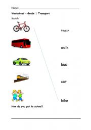 English Worksheet: tranaport