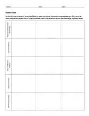 English Worksheet: Icebreaker