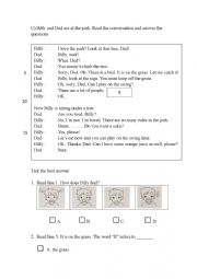 English Worksheet: English comprehension primary 2