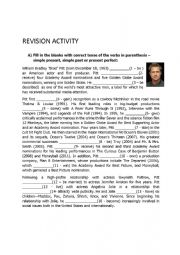 English Worksheet: REVISION (MIXED TENSES, QUESTION TAGS)