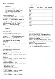 English Worksheet: Christmas activities