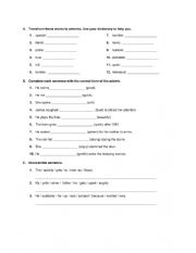 English Worksheet: Adverbs