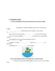 English Worksheet: English end-term exam 1