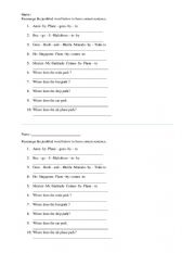 English Worksheet: jumble word 