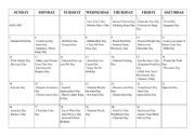 English Worksheet: Special days around the world