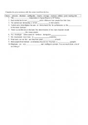 English Worksheet: vocabulary 