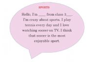 English Worksheet: Sports - introduction for interactive forum