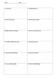 English Worksheet: Read and Draw