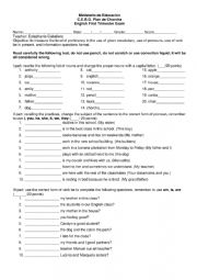 English Worksheet: 7th grade english exam