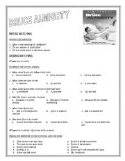 English Worksheet: Bruce Almighty Activity