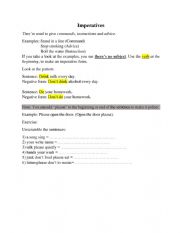 English Worksheet: Imperatives