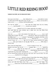 English worksheet: Little red ridding hood