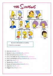 English Worksheet: Possessive case and family members