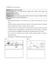 English Worksheet: Describe and draw