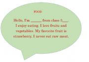 English Worksheet: Food - introduction for interactive forum 
