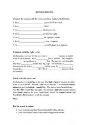English worksheet: Revision exercises Kids Box 4 units 6-7-8