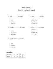 English Worksheet: Comparative Adjective 