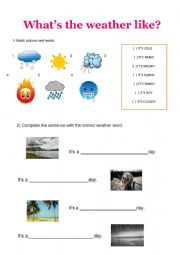 English Worksheet: What�s the weather like?
