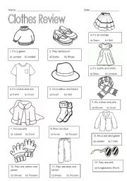 Clothes Review! - ESL worksheet by martasarmientoc