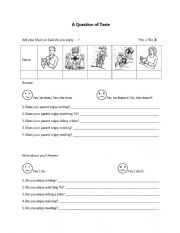 English Worksheet: Enjoy+ V-ing