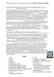 English Worksheet: Music Story