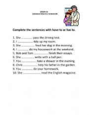 English Worksheet: HAS OR HAVE