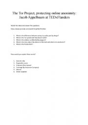 English Worksheet: TED Talk TOR PROJECT