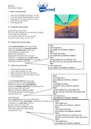 English Worksheet: believer-by-imagine-dragons-activities
