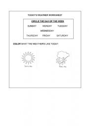 English Worksheet: Weather