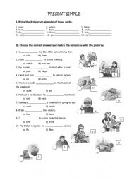 English worksheet: 3RD PERSON