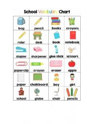 English Worksheet: school