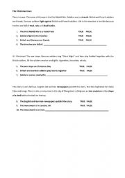 English Worksheet: the Christmas truce