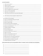 English Worksheet: WH/Yes-No questions/Prepositions of place