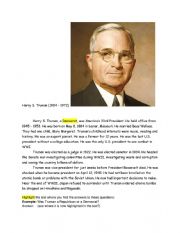 English Worksheet: Harry Truman