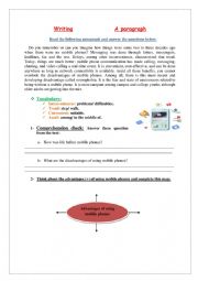 English Worksheet: The advantages of using mobile phones