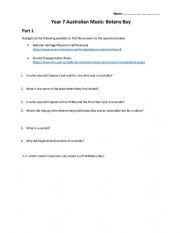 English Worksheet: Botany Bay Worksheet