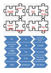 English Worksheet: Book idiom puzzles