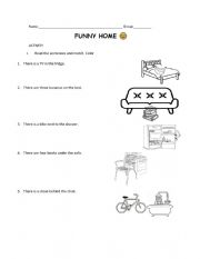 English Worksheet: funny home