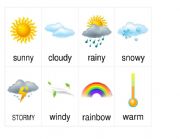 English Worksheet: WEATHER CARDS