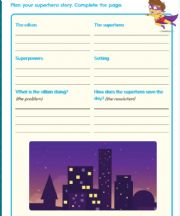 English Worksheet: superhearo 